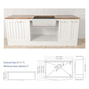 Classic Ceramic Farmhouse Sink Workstation Single Bowl With Durable Finish