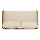 2-Piece Outdoor Loveseat & Coffee Table Set Acacia Wood Frame with PE Wicker Back & Water-Resistant Cushions by HouseOfZazla
