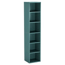 6 Tier Narrow Corner Cube Bookcase Storage, Freestanding Shelf With Open Cubes For Living Room