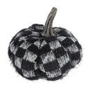 Set of 2 Fabric Black Pumpkins
