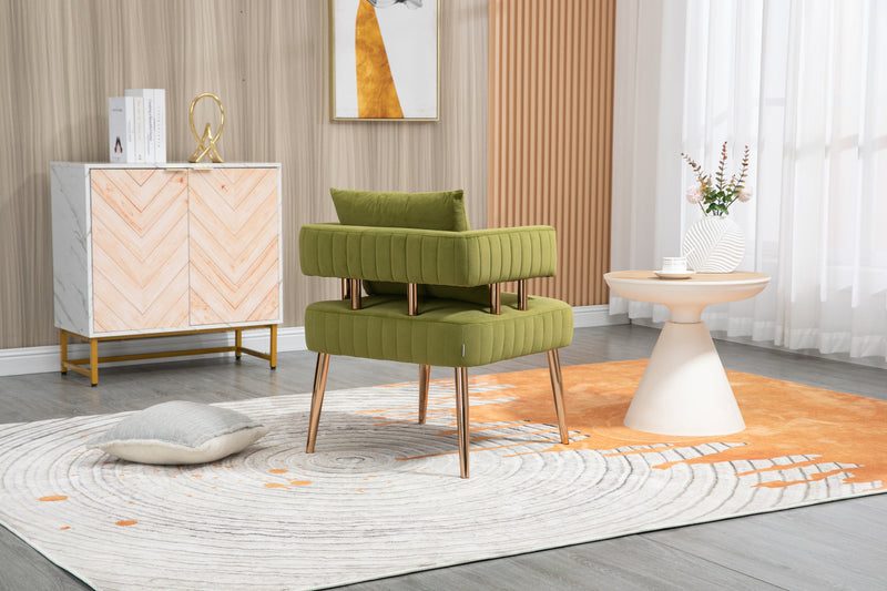 Accent Chair, leisure single chair with Golden feet