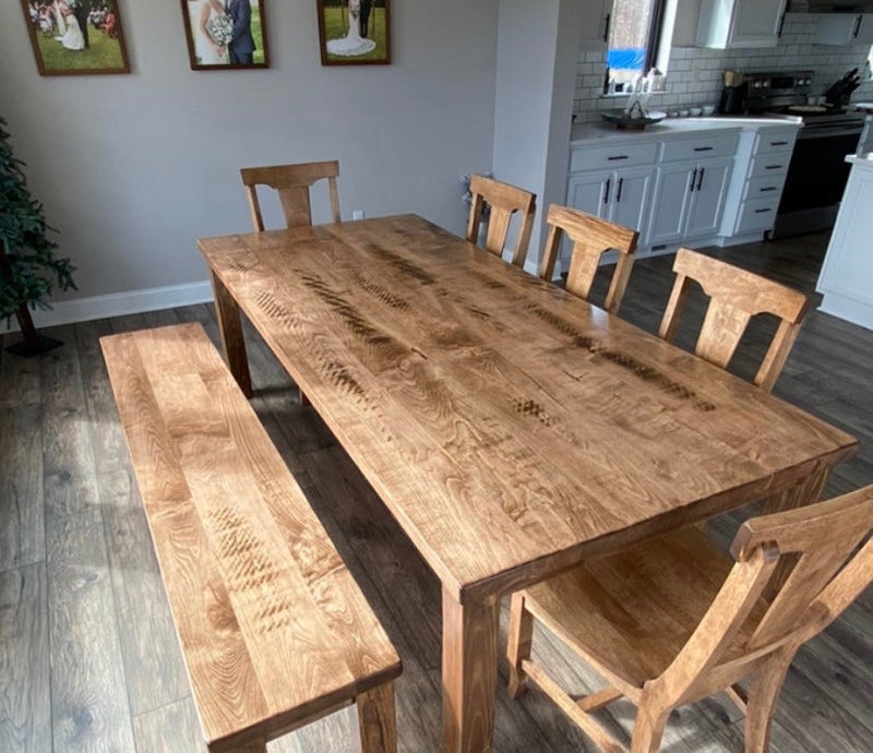 Farmhouse Dining Table with Post Legs