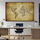 Push Pin World Map Canvas Print – Travel Tracker Wall Art