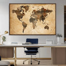 Push Pin World Map Canvas Print – Framed Travel Tracker Wall by MyGreatCanvas | Canvas Wall Art Prints | Photo Prints & Wall Decor