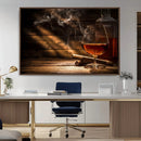 Whiskey and Cigar Wall Art Canvas Print by MyGreatCanvas | Canvas Wall Art Prints | Photo Prints & Wall Decor