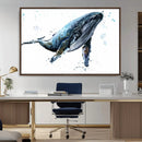 Watercolor Whale Wall Art Canvas Print by MyGreatCanvas | Canvas Wall Art Prints | Photo Prints & Wall Decor