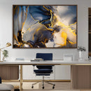 Large Abstract Wall Art Print -  Gold and Blue Abstract