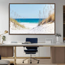 Serene Coastal Dune Path with Ocean View, 3-Panel Beach