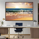 Serene Beach Path Canvas Art, Giclee Canvas Print with
