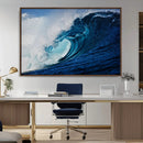 Ocean Wave at Sunset Canvas Art, Large Wall Print of Vibrant