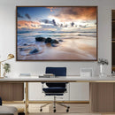 Serene Weather On The Beach Wall Art Canvas Print