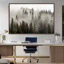 Foggy Mountain Wall Art | 3-Panel Foggy Forest and Mountain