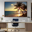 Sunset Palm Trees Wall Art Canvas Print by MyGreatCanvas | Canvas Wall Art Prints | Photo Prints & Wall Decor