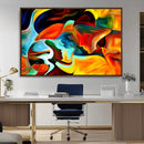 Human Love Figures Abstract Wall Art Canvas Print