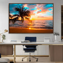 Palm Tree Sunset On The Beach Wall Art Canvas, Framed Palm by MyGreatCanvas | Canvas Wall Art Prints | Photo Prints & Wall Decor