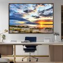 Sunset On The Ocean Wall Art Canvas Print