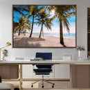 Palm Beach Tropical Island Wall Art Canvas Print