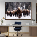Bison Wall Art Canvas Print- Bison Herd Canvas Wall Art –