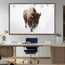 Bison Winter Wall Art Canvas Print For Farmhouse Decor