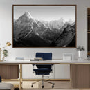 Everest Himalaya Mountain Peaks Black & White Triptych