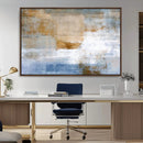 Blue Multi Panel Abstract Wall Art Canvas, Abstract Blue and