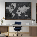 World Map Canvas Print – Detailed Map of the World Wall Art