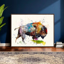 Abstract Buffalo Wall Art, Western Watercolor Bison Canvas by MyGreatCanvas | Canvas Wall Art Prints | Photo Prints & Wall Decor