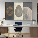 Boho Tree Ring Wall Art, Modern Minimalist Wood Grain