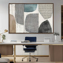Canvas Print Wall Art Abstract Art Boho, Framed Boho Decor