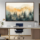 Abstract Forest Print - Mountain Wall Art | Autumn Landscape