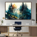 Watercolor Trees Forest Abstract Wall Art Canvas Print,