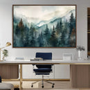 Serenity Forest Wall Art Canvas | Foggy Mountain Landscape