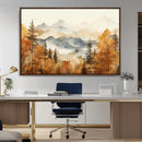 Golden Autumn Forest Wall Art Canvas | Mountain Landscape
