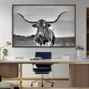 Texas Longhorn Cow Wall Art, Texas Longhorn Canvas, Cattle