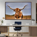 Texas Longhorn Wall Art Print, Framed Longhorn Cow Wall Art