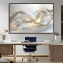 Abstract art Grey and Gold Lines Wall Art