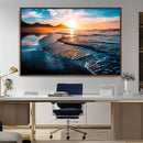 Sunset Beach Ocean Canvas Wall Art – Tranquil Ocean