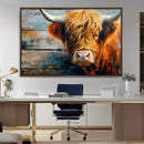 Highland Cow Abstract Canvas Wall Art – Bold Farmhouse