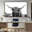 Longhorn Canvas Print, Bighorn Cow Wall Art Canvas Print