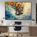 UP-Inspired Floating House with Balloons Canvas Art –