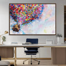 Don't Look Up Movie Canvas Wall Art - Vibrant Floating House