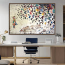 Banksy Wall Art - Banksy Girl Butterfly Graffiti Wall Art