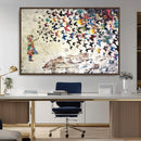 Banksy Wall Art - Banksy Girl Butterfly Graffiti Wall Art