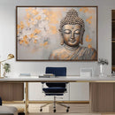 Abstract Buddha Statue Wall Art Canvas Print - Modern