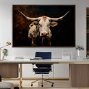 Texas Longhorn Wall Art | 3-Panel Large Texas Longhorn