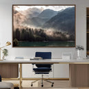 Foggy Mountain Canvas Print Forest Wall Art