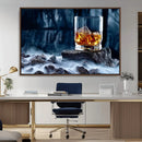 Whiskey Ice Wall Art Canvas Print