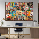 Abstract Art Collage Wall Art Canvas Print – Framed, Ready