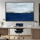 Navy Blue Abstract Wall Art Canvas Print