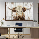 Rustic Longhorn Bull Wall Art Canvas Set – Western-Inspired